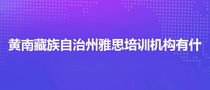 黄南藏族自治州雅思培训机构有什么优势哪家强