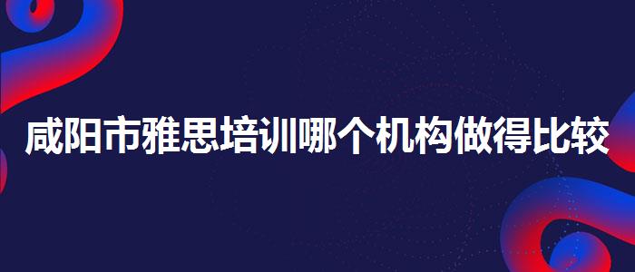 咸阳市雅思培训哪个机构做得比较好,就业情况