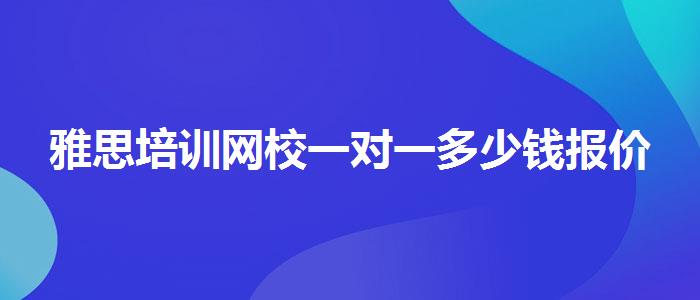 雅思培训网校一对一多少钱报价