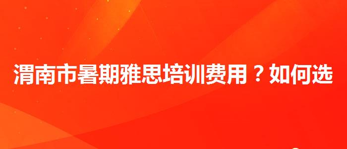 渭南市暑期雅思培训费用？如何选择合适的备考方式？