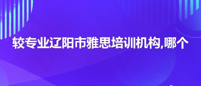 较专业辽阳市雅思培训机构,哪个好