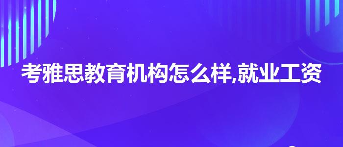 考雅思教育机构怎么样,就业工资