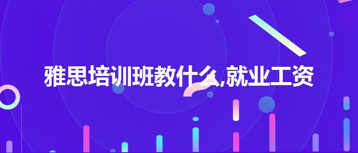 雅思培训班教什么,就业工资