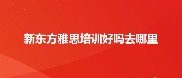 新东方雅思培训好吗去哪里