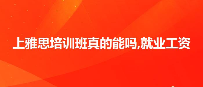 上雅思培训班真的能吗,就业工资