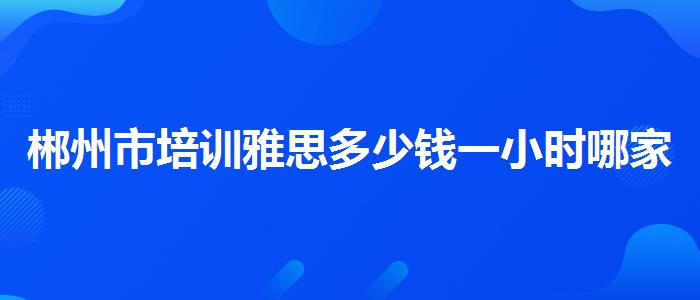 郴州市培训雅思多少钱一小时哪家