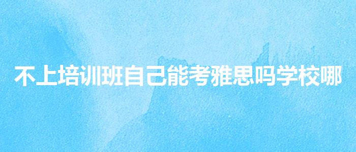 不上培训班自己能考雅思吗学校哪个好