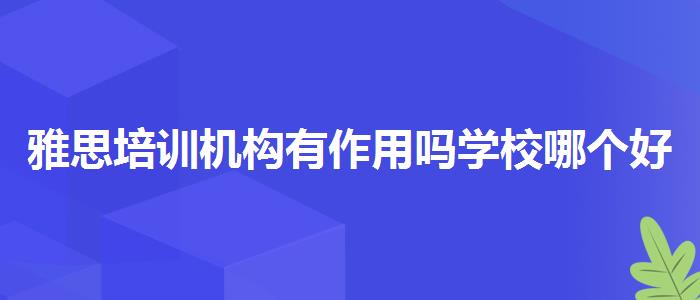 雅思培训机构有作用吗学校哪个好