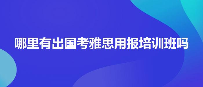 哪里有出国考雅思用报培训班吗