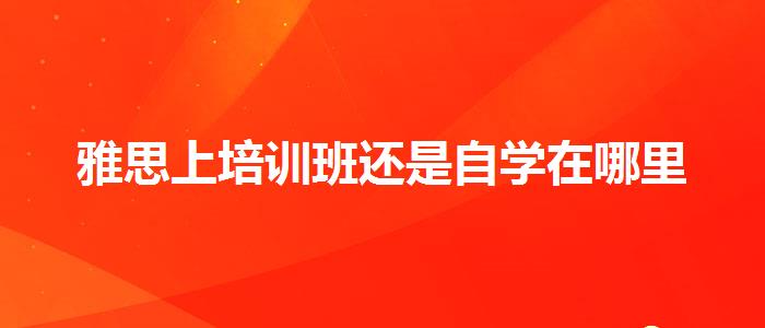 雅思上培训班还是自学在哪里