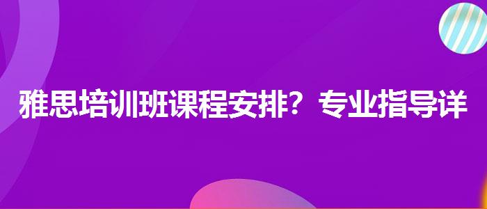 雅思培训班课程安排？专业指导详解