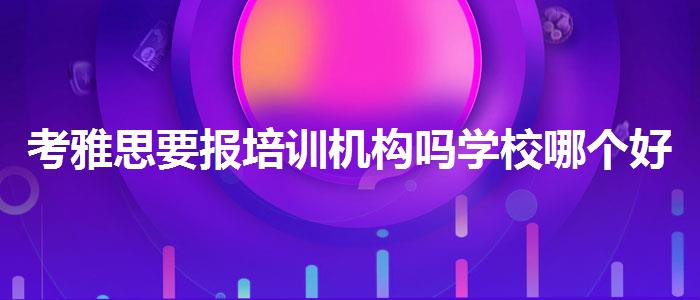 考雅思要报培训机构吗学校哪个好