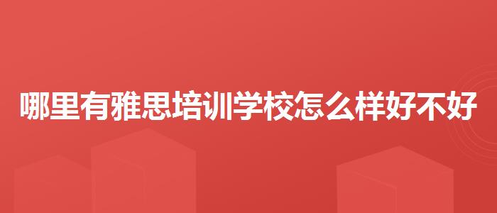 哪里有雅思培训学校怎么样好不好