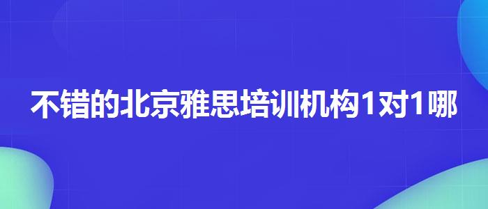 不错的北京雅思培训机构1对1哪个好