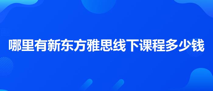 哪里有新东方雅思线下课程多少钱
