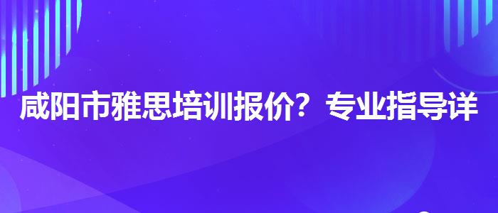 咸阳市雅思培训报价？专业指导详解