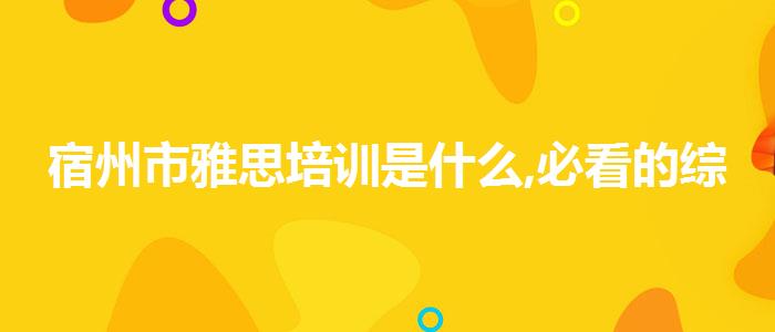 宿州市雅思培训是什么,必看的综合评测