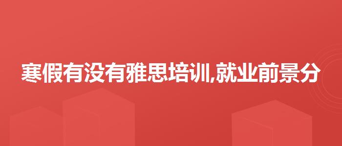 寒假有没有雅思培训,就业前景分析