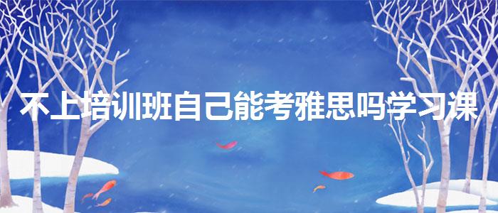 不上培训班自己能考雅思吗学习课程
