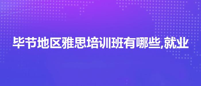 毕节地区雅思培训班有哪些,就业工资