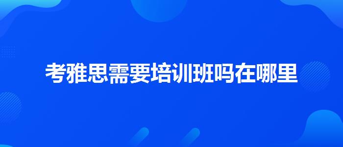 考雅思需要培训班吗在哪里
