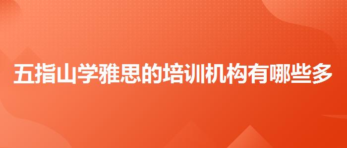 五指山學(xué)雅思的培訓(xùn)機(jī)構(gòu)有哪些多少錢