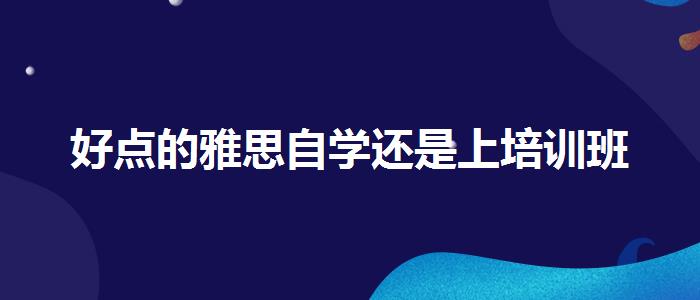 好点的雅思自学还是上培训班