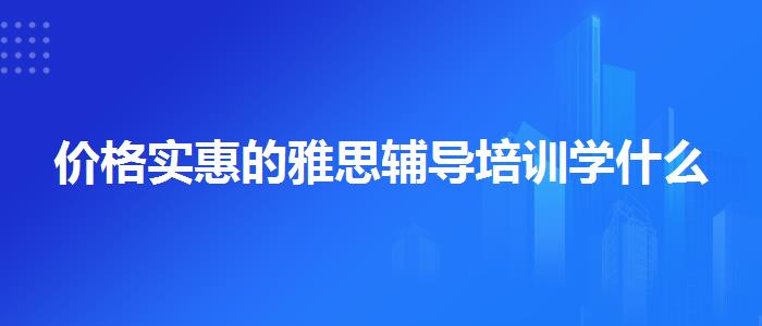 价格实惠的雅思辅导培训学什么