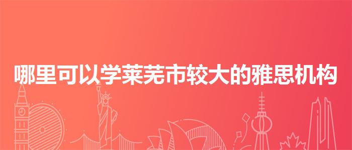 哪里可以学莱芜市较大的雅思机构
