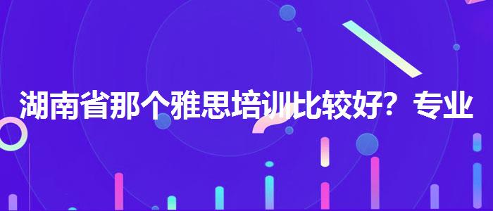 湖南省那个雅思培训比较好？专业指导详解