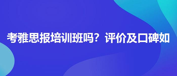 考雅思报培训班吗？评价及口碑如何？