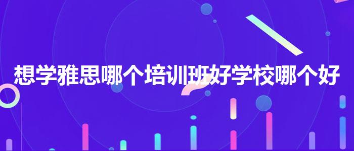 想學(xué)雅思哪個(gè)培訓(xùn)班好學(xué)校哪個(gè)好