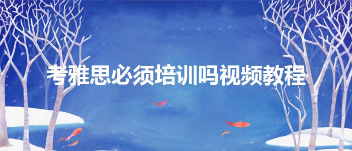 考雅思必須培訓(xùn)嗎視頻教程