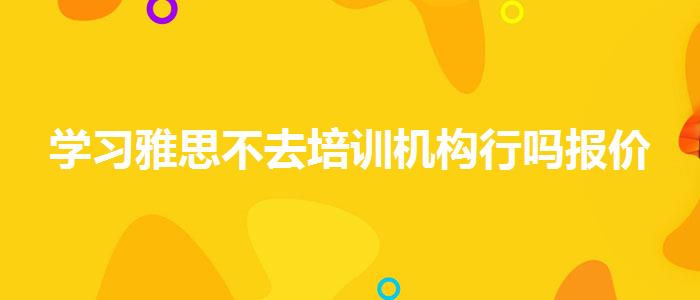 学习雅思不去培训机构行吗报价