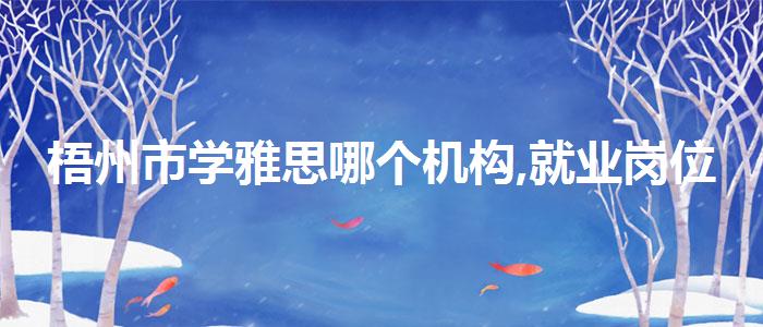 梧州市學(xué)雅思哪個(gè)機(jī)構(gòu),就業(yè)崗位