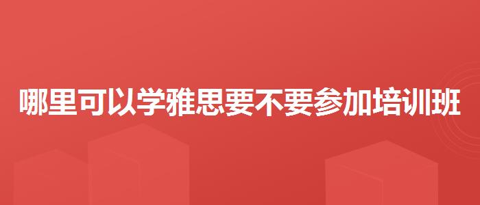 哪里可以學(xué)雅思要不要參加培訓(xùn)班