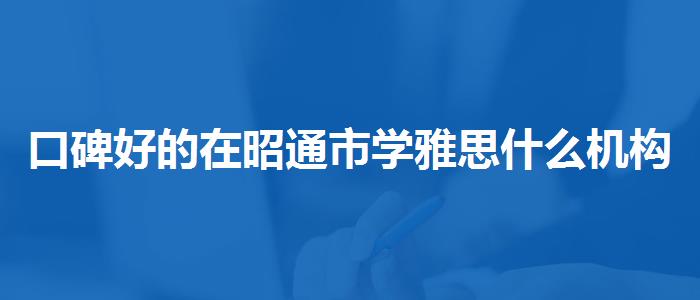 口碑好的在昭通市学雅思什么机构比较好