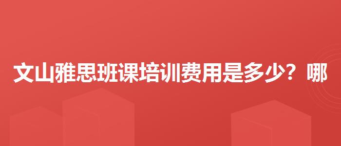 文山雅思班课培训费用是多少？哪类人群需要报班？