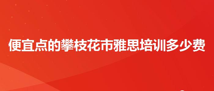 便宜點的攀枝花市雅思培訓(xùn)多少費用