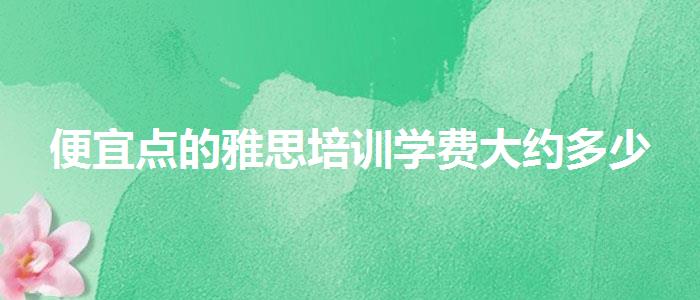 便宜點的雅思培訓(xùn)學(xué)費(fèi)大約多少