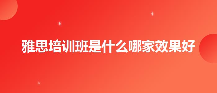 雅思培训班是什么哪家效果好