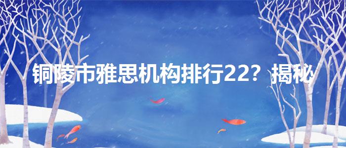 銅陵市雅思機(jī)構(gòu)排行22？揭秘