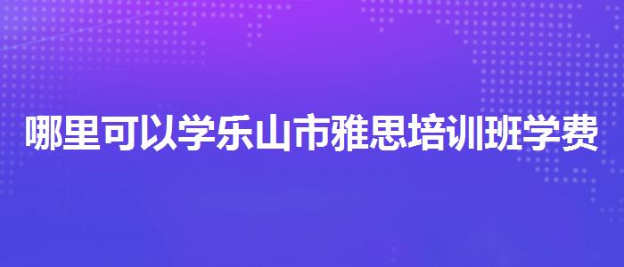 哪里可以學樂山市雅思培訓班學費多少錢一年