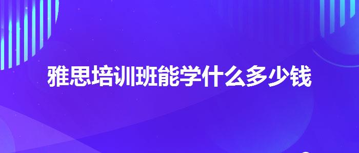 雅思培訓(xùn)班能學(xué)什么多少錢
