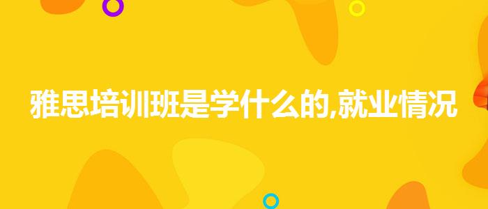 雅思培訓(xùn)班是學(xué)什么的,就業(yè)情況