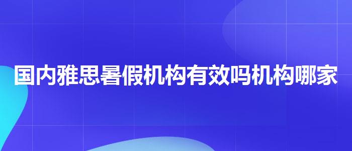 國內雅思暑假機構有效嗎機構哪家好