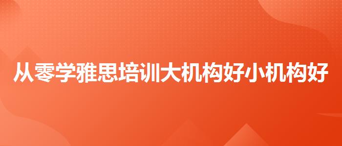 从零学雅思培训大机构好小机构好