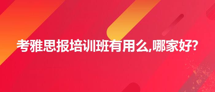 考雅思报培训班有用么,哪家好?