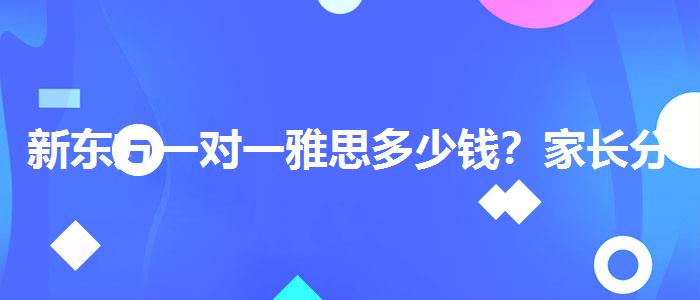新东方一对一雅思多少钱？家长分享心得