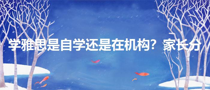 学雅思是自学还是在机构?家长分享心得